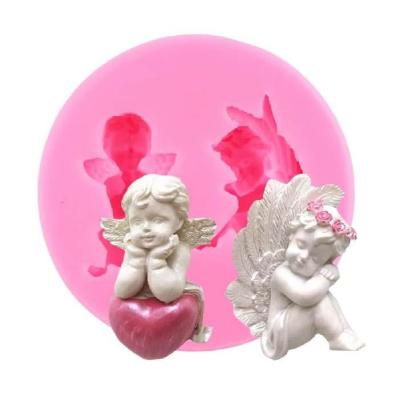 Molde De Silicona Dos Ángeles H01-006E6-02