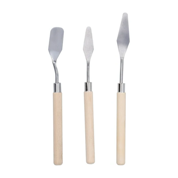 Set De Espátulas Mango De Madera X 3 Unidades