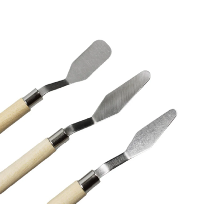 Set De Espátulas Mango De Madera X 3 Unidades