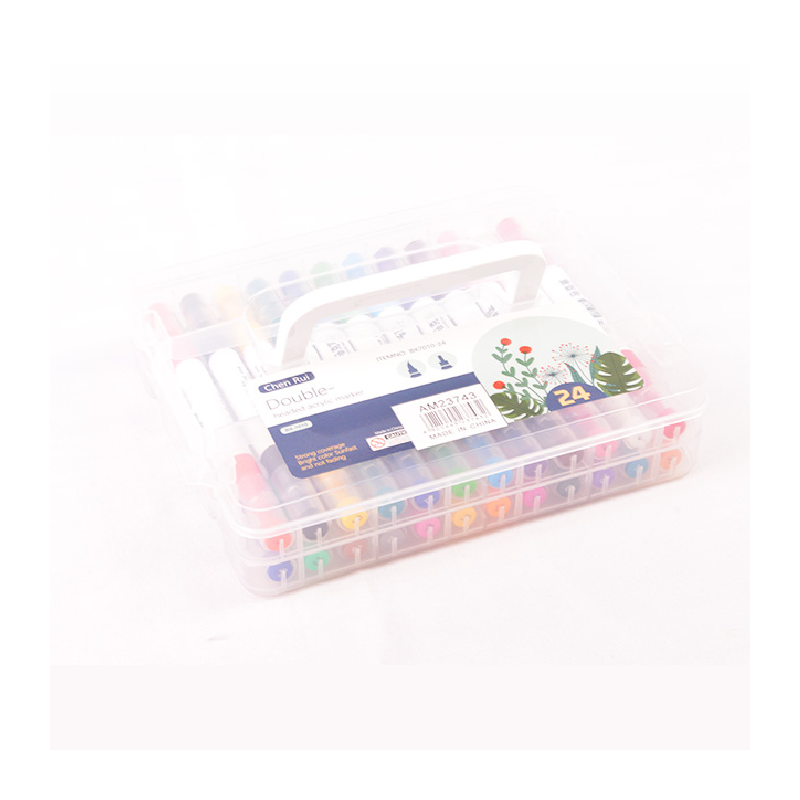 Marcador Acrilico Doble Punta X 24 Colores