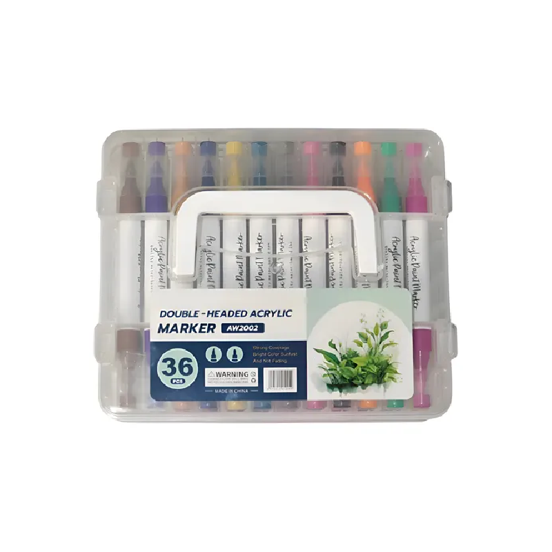 Marcador Acrilico Doble Punta X 36 Colores