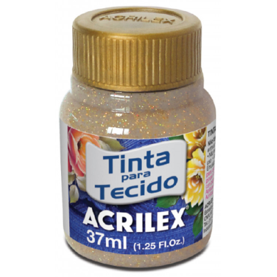 Pintura Para Tela Glitter Plata Y Oro X 37 Ml