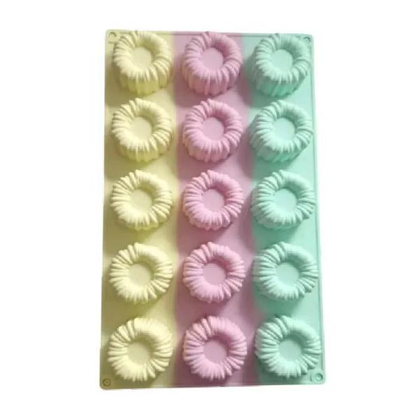Molde De Reposteria Tricolor Flor X 15 Cavidades