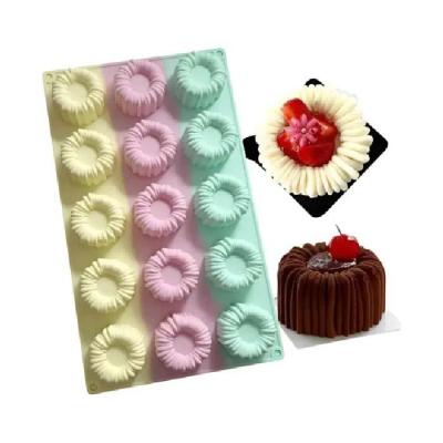 Molde De Reposteria Tricolor Flor X 15 Cavidades