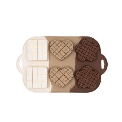 Molde De Reposteria Tricolor X 6 Cavidades