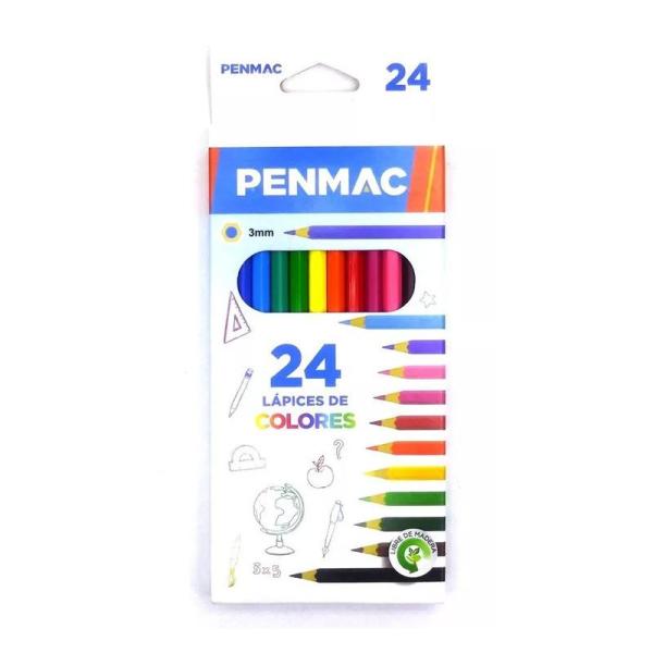 Lapiz Penmac x24 Colores Largos