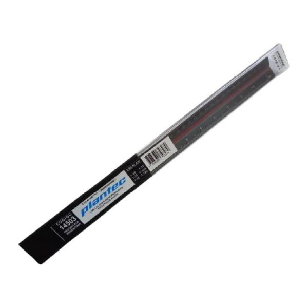 Escalímetro Negro Escalas Bajas 30 Cm (14503)