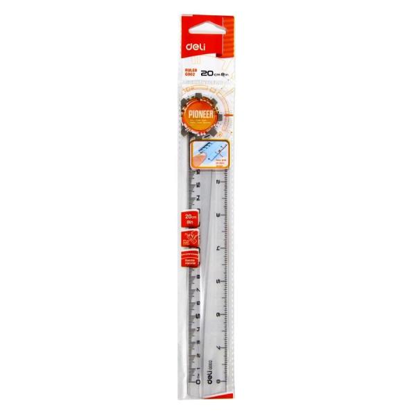 Regla Plastica Transparente 20 Cm