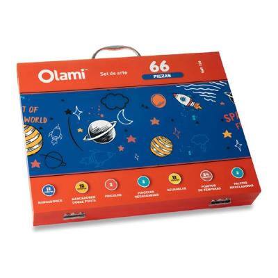 Valija De Arte 66 Piezas (Azul)