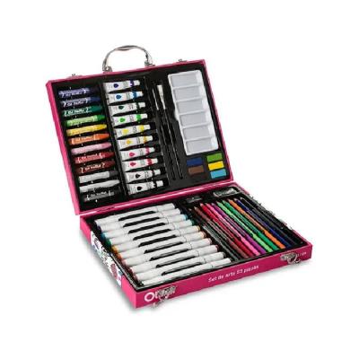 Valija De Arte 66 Piezas (Rosa)