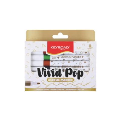 Marcador Acrílico X 8 Colores Metalizados