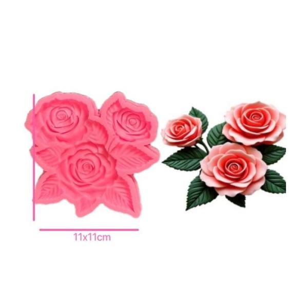 Molde De Silicona Rosas X 3 028G12