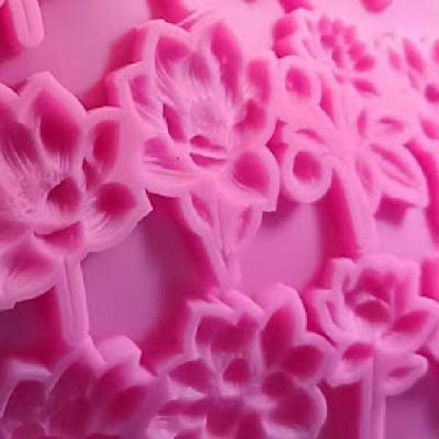 Molde De Silicona Flores Patrón 028K12
