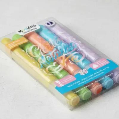 Resaltador Metálico Glitter X 5 Colores