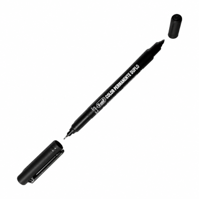 Marcador Permanente Trabi Duplo Doble Punta 0.3 y 2 mm | Bartola Artística