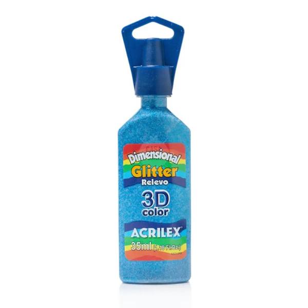 Pintura dimensional glitter 35 ml. Acrilex