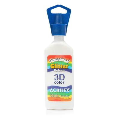 Pintura dimensional glitter 35 ml. Acrilex