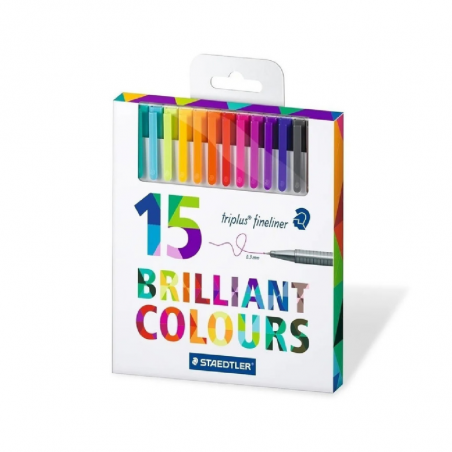 Microfibra Fineliner Triplus 334 ( 0,3 mm ) X 15 Colores