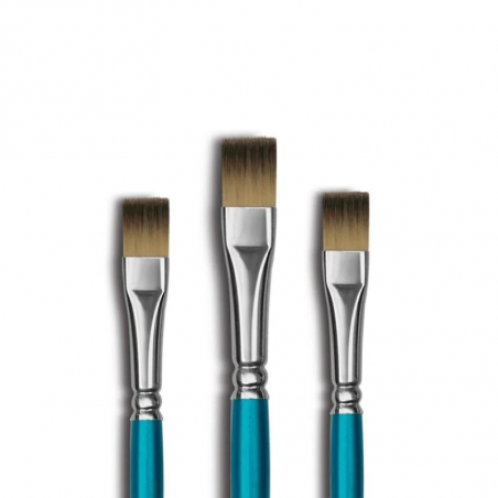 Pincel Plano De Fibra Sintética Fume Serie 8420