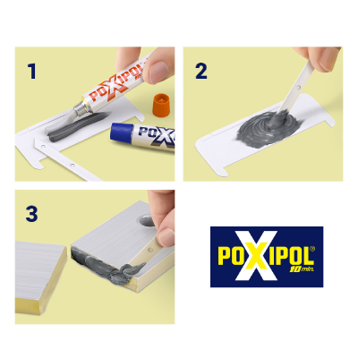 Soldadura Plástica Poxipol 10 Min Transparente X 16 Grs / 14 Ml - Imagen 3