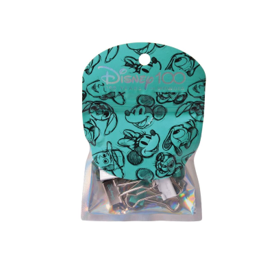 Binder Clips Disney 100 Años 19 Mm X 12 Unidades