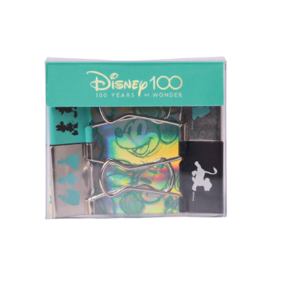 Binder Clips Disney 100 Años 32 Mm X 4 Unidades