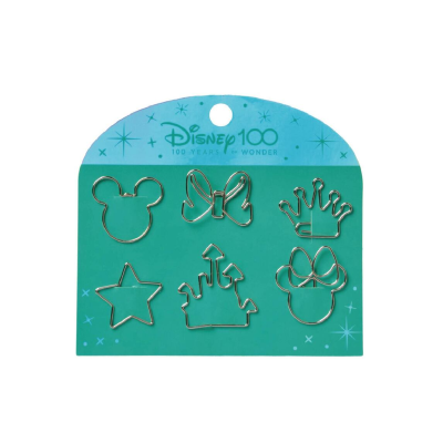 Paper Clips Con Forma Disney 100 Años X 6 Unidades