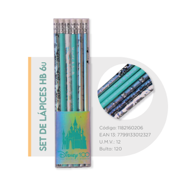 Set Lápices HB Disney 100 Años X 6 Unidades - Imagen 2