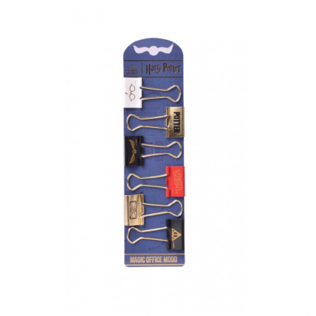 Binder Clips Harry Potter Mooving 25 Mm X 6 Unidades
