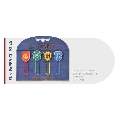 Fun Paper Clips Harry Potter X 4 Unidades - Imagen 2