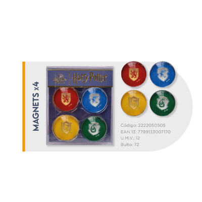 Magnets Harry Potter X 4 Unidades - Imagen 2