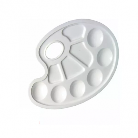 Paleta Mezcladora Plástica Ovalada 10 Cavidades 17 X 23 X 1 cm