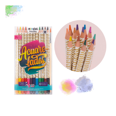 Lápices Acuarelables X 12 Colores - Imagen 2