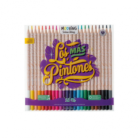 Lápices Los Mas Pintones Mooving X 24 Colores