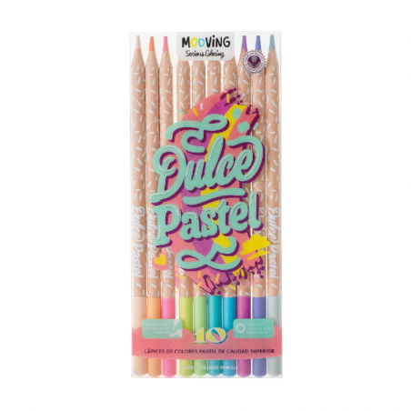 Lápices Dulce Pastel Mooving X 10 Colores