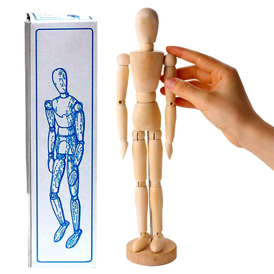 Muñeco De Madera Articulado 15 cm - Imagen 2