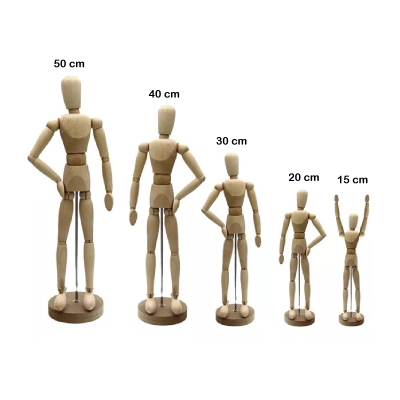 Muñeco De Madera Articulado 15 cm - Imagen 3