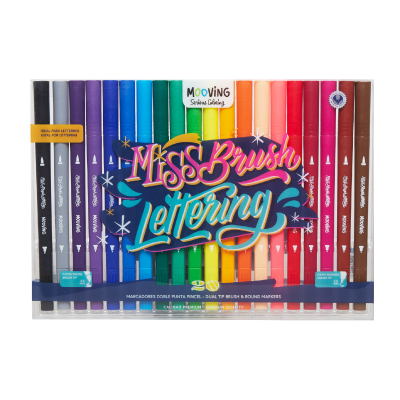 Marcador Miss Brush Doble Punta Pincel X 20 Colores