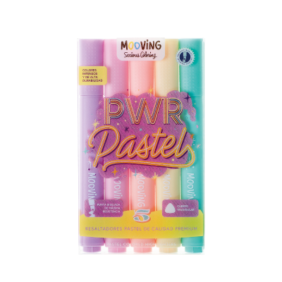 Resaltador PWR Pastel X 5 Colores