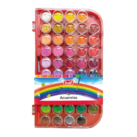 Acuarelas Estuche Rigido X 48 Unidades