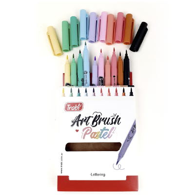 Marcador Punta Pincel Art Brush Pastel X 10 Colores