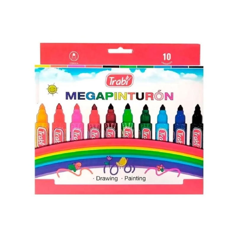 Marcador Megapinturon X 10 Colores