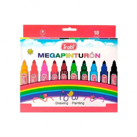 Marcador Megapinturon X 10 Colores
