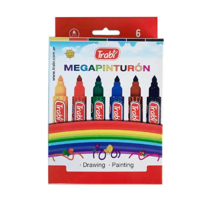 Marcador Megapinturon X 6 Colores