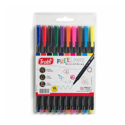 Microfibra Free Liners 0.4 Mm X 10 Colores