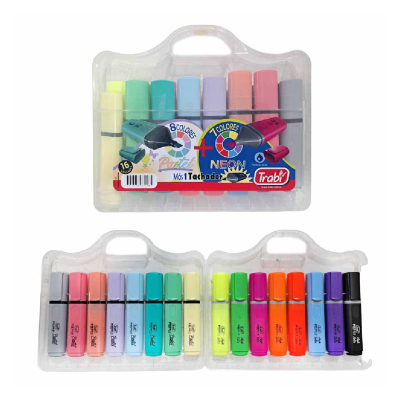 Resaltador Pastel + Neón Valija X 16 Colores - Imagen 2