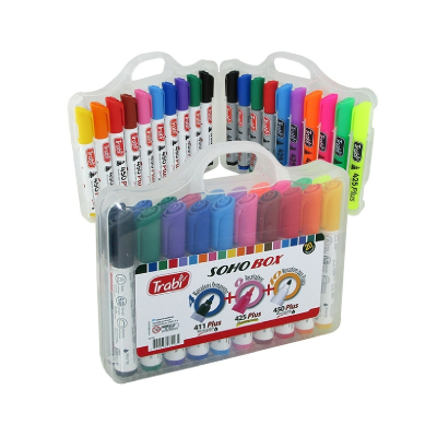 Soho Box Marcadores Y Resaltadores Valija X 20 Unidades - Imagen 3