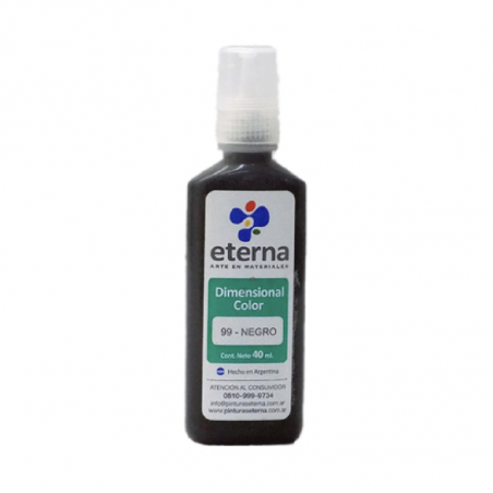 Pintura Dimensional Color Negro X 40 ml