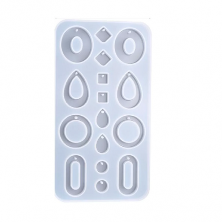Molde Para Resina Epoxi Aros Pendientes MD 29