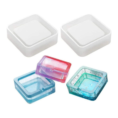 Molde Para Resina Epoxi Cenicero Cuadrado MD 11 - Imagen 3